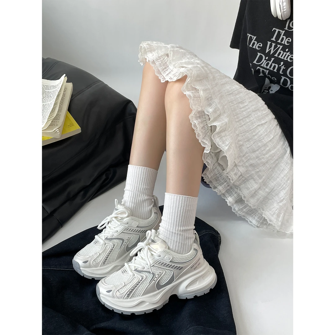 复古老爹鞋女2024秋季新款厚底休闲运动鞋ins潮跑步女鞋时尚