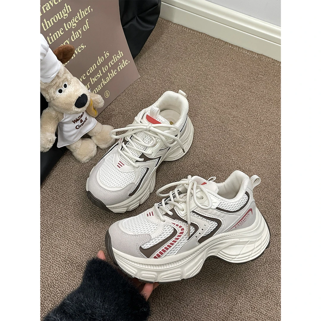 复古老爹鞋女2024春季新款厚底休闲运动鞋ins潮跑步女鞋时尚百搭