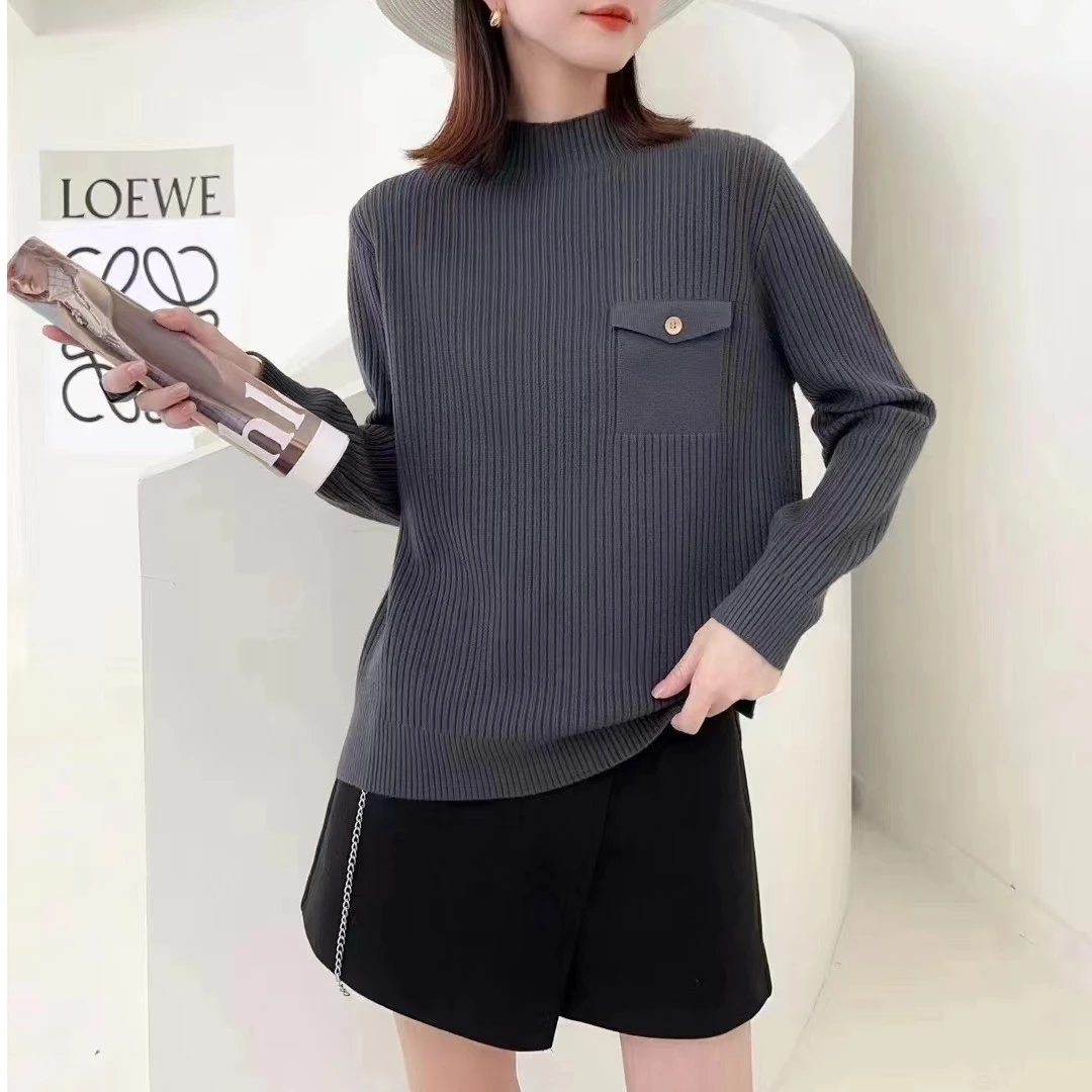 秋冬毛衣女 时尚显瘦套头针织 宽松气质长袖休闲