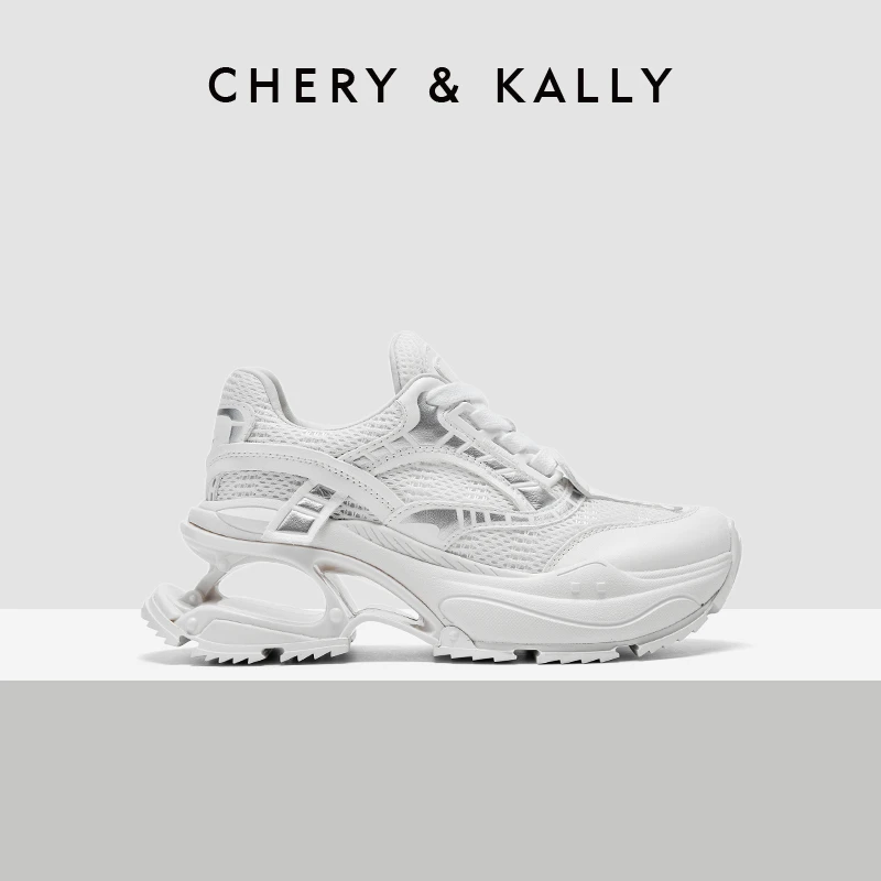 CHERY KALLY（白羽风华）老爹鞋女2024新款炸街厚底女鞋961LD4116