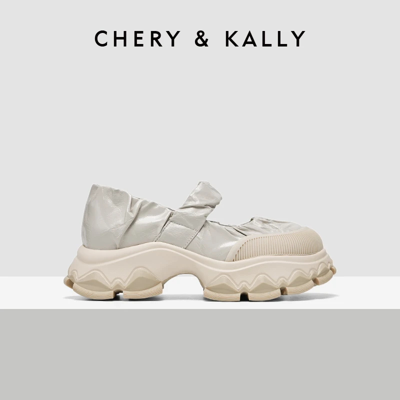 CHERY KALLY（杏露糖绒）法式玛丽珍鞋女2024新款小皮鞋961PX4030