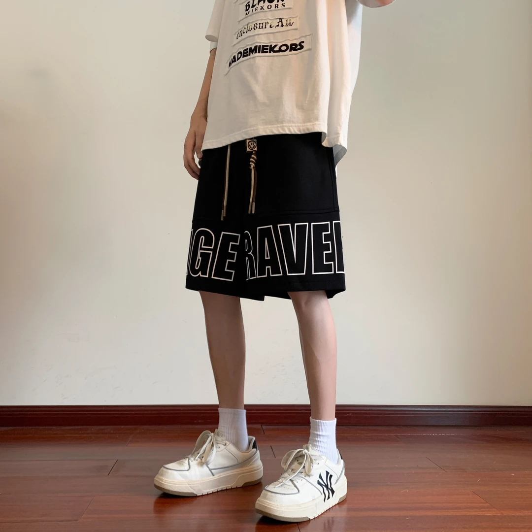 短裤男士夏季薄款潮牌美式休闲宽松运动男款中裤夏天外穿五分裤子