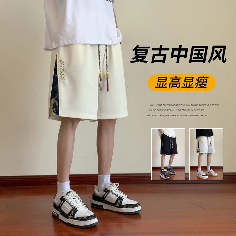 夏季短裤男中国风潮牌休闲运动裤五分裤2024新款中裤子宽松大裤衩