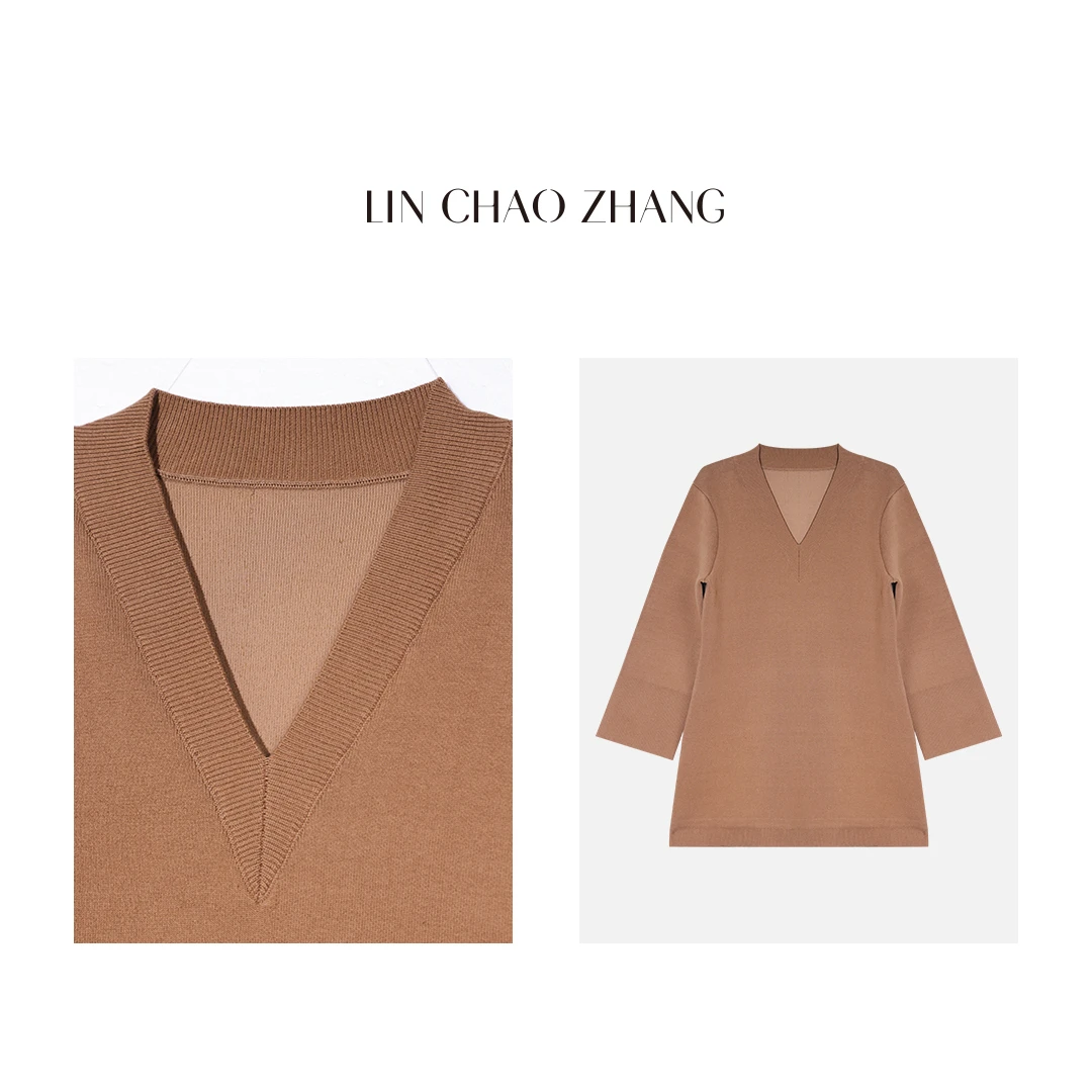 【Deep V】V领针织连衣裙 LH230361