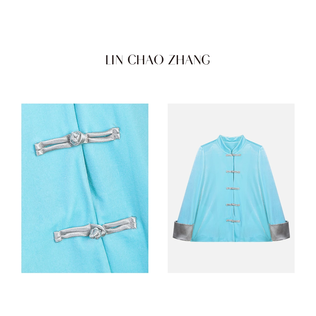 香奶奶【提夫尼蓝】新中式外套 LC240064