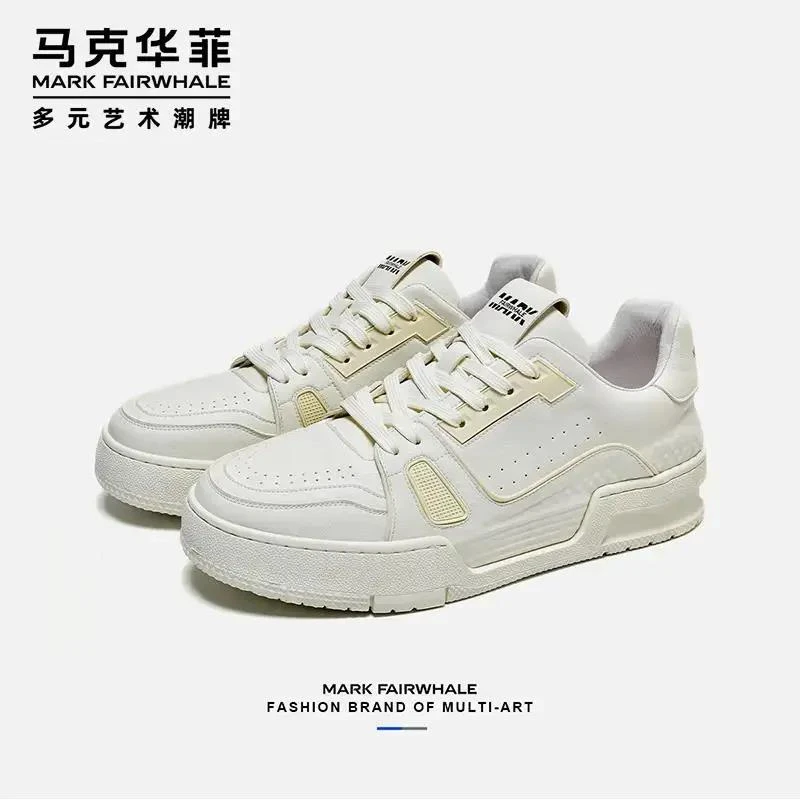马克华菲运动板鞋低帮时尚男士秋季男鞋金典百搭潮流简约小白鞋男
