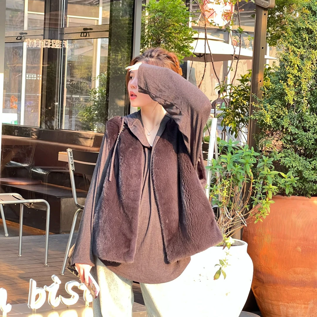 【颖儿】2024新款水貂马甲极简风气质款