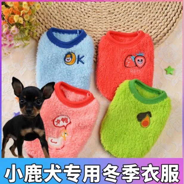 小鹿犬专用冬季保暖吉娃娃两三个月小奶狗狗衣服一斤以内幼犬幼狗