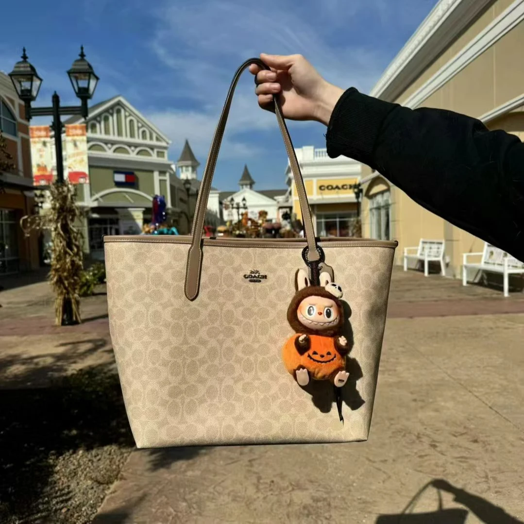 COACH/蔻驰City 33 x29x16搭扣托特包时尚大号通勤旅游不带挂件N