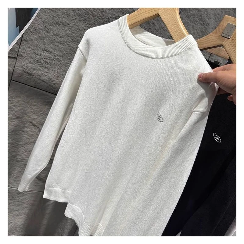 946 # 内搭打底男士黑白圆领针织衫毛衣针织衫