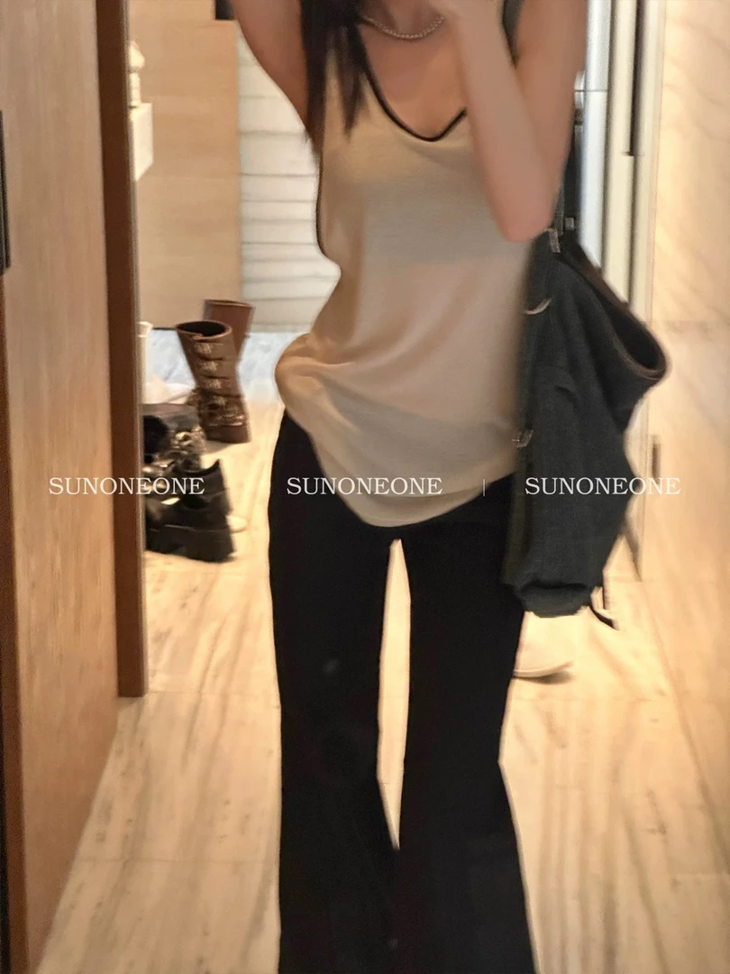 【氧气雨】SUNONEON* 慵懒休闲针织背心外穿