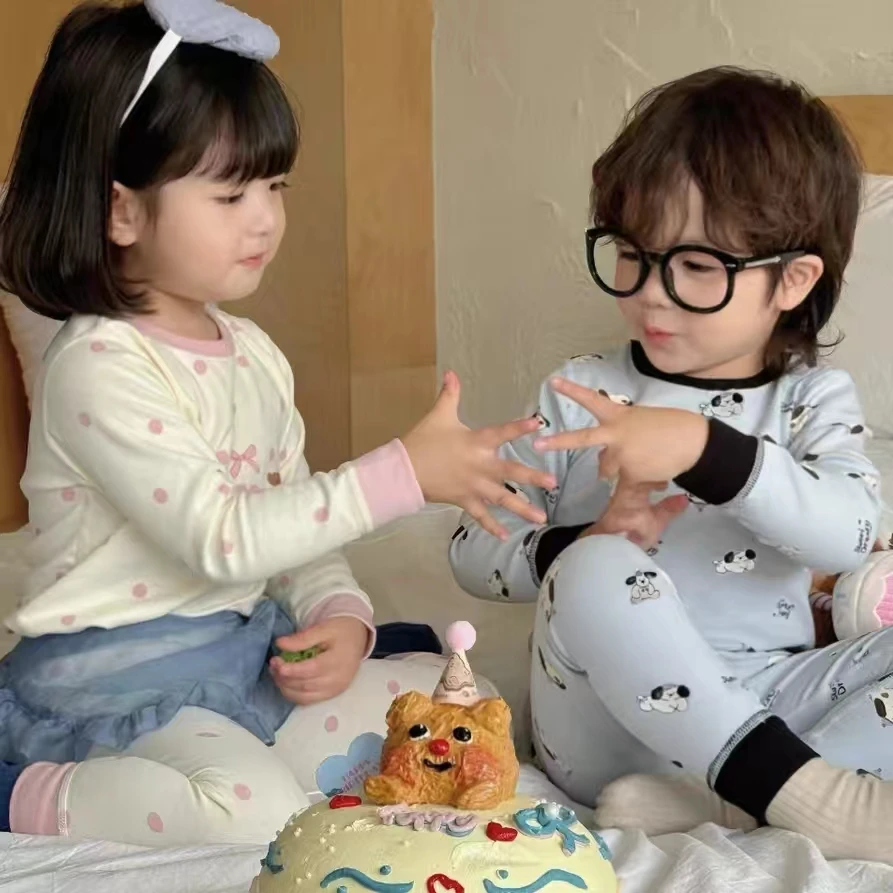 【300克】2024秋冬新款韩版亲肤家居服舒绒纯棉无骨A类睡衣保暖套装