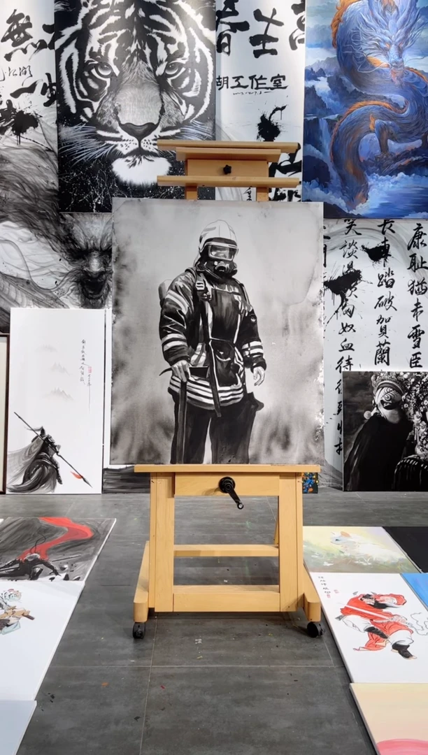 【闪购商品】绘画消防员，加框