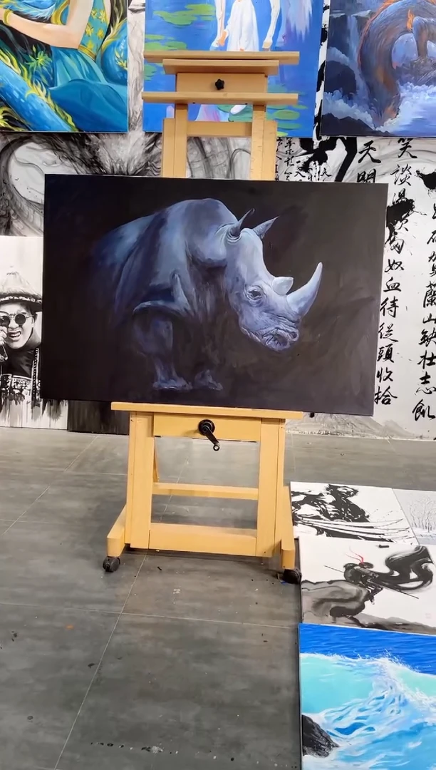 【闪购商品】书法犀牛，加框