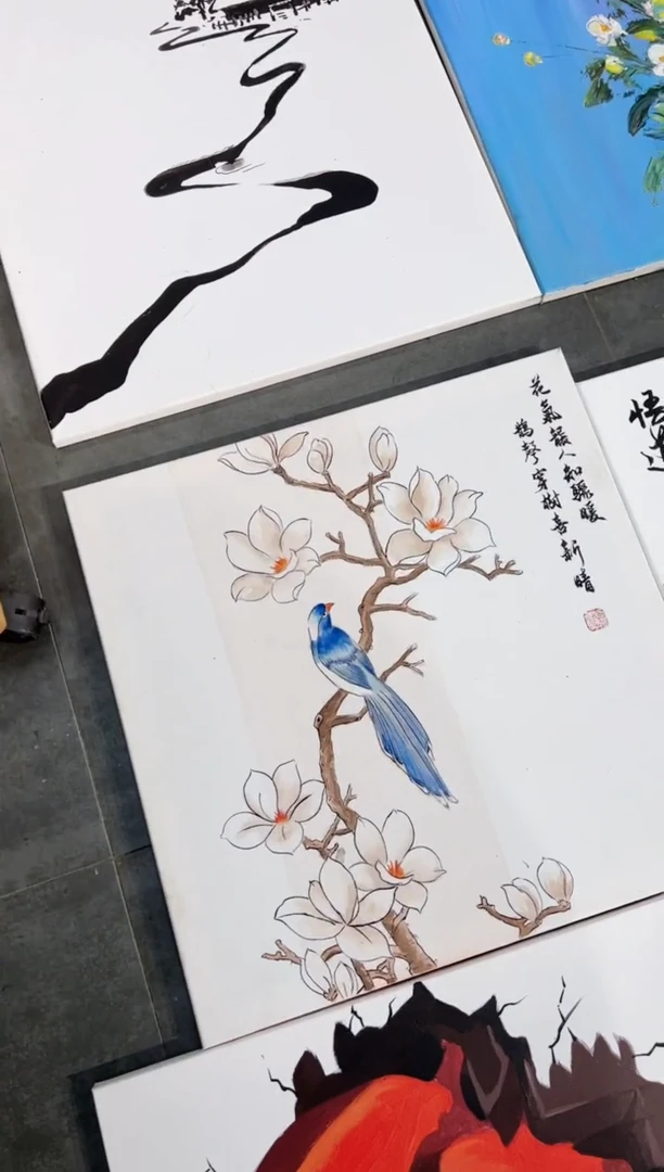 【闪购商品】绘画喜鹊加框