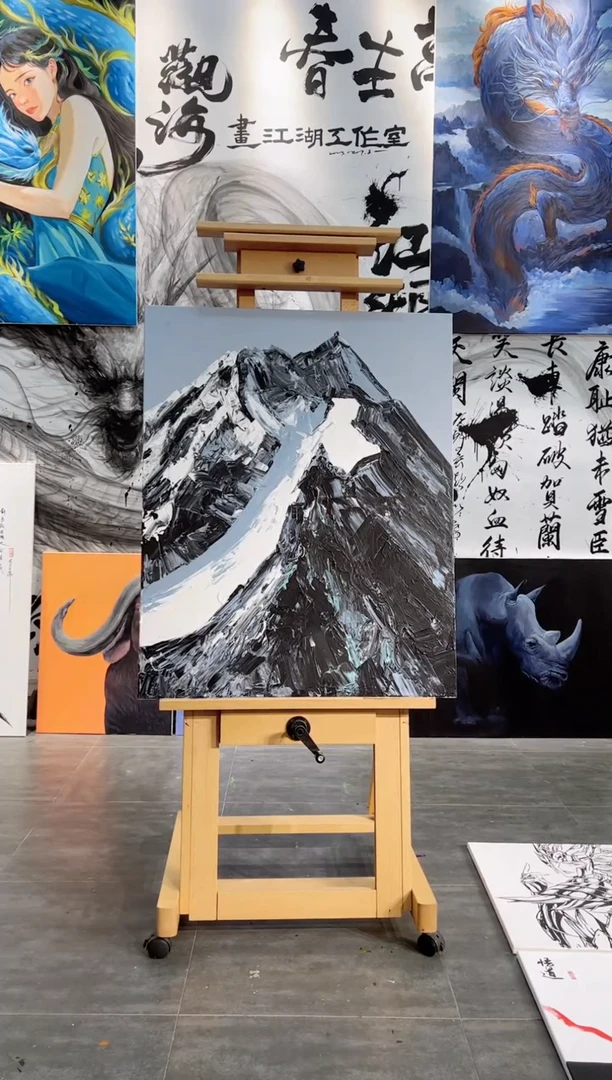 【闪购商品】绘画雪山,加框