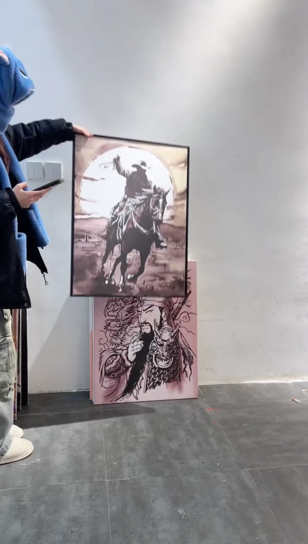 【闪购商品】书法西部牛仔，加框