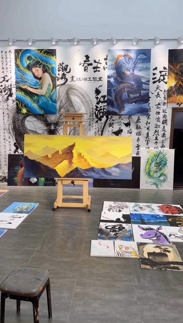 【闪购商品】绘画2米日照金山，加框