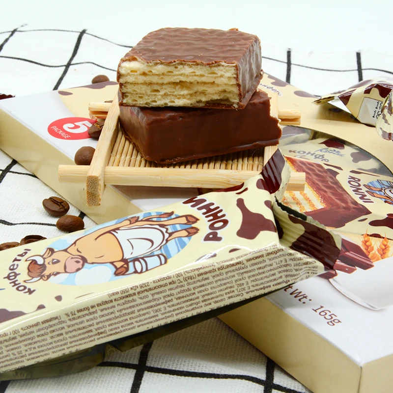 KONTI康吉俄罗斯进口巧克力牛奶威化饼干独立包装