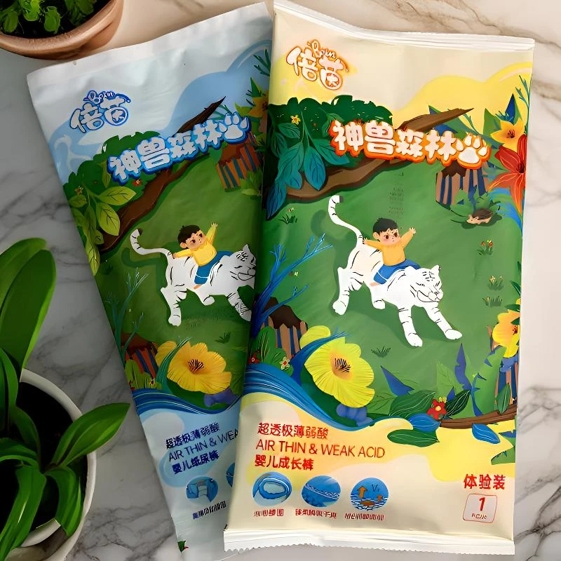 倍茵神兽森林（试用装）婴幼儿柔软透气瞬吸超薄弱酸纸尿裤