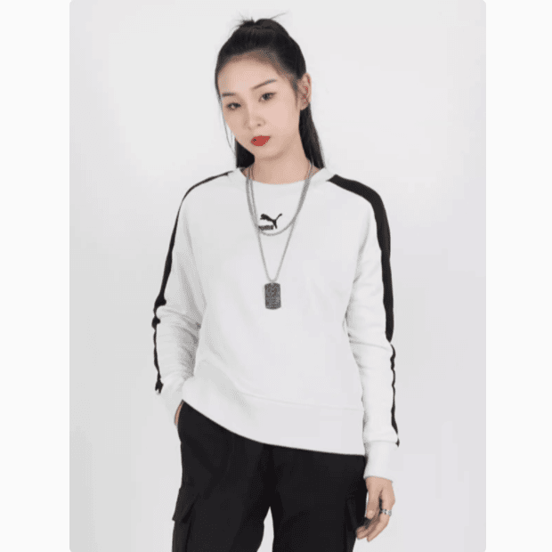 彪马【河北仓】潮流时尚休闲运动百搭简约风女款长袖卫衣 599226-05