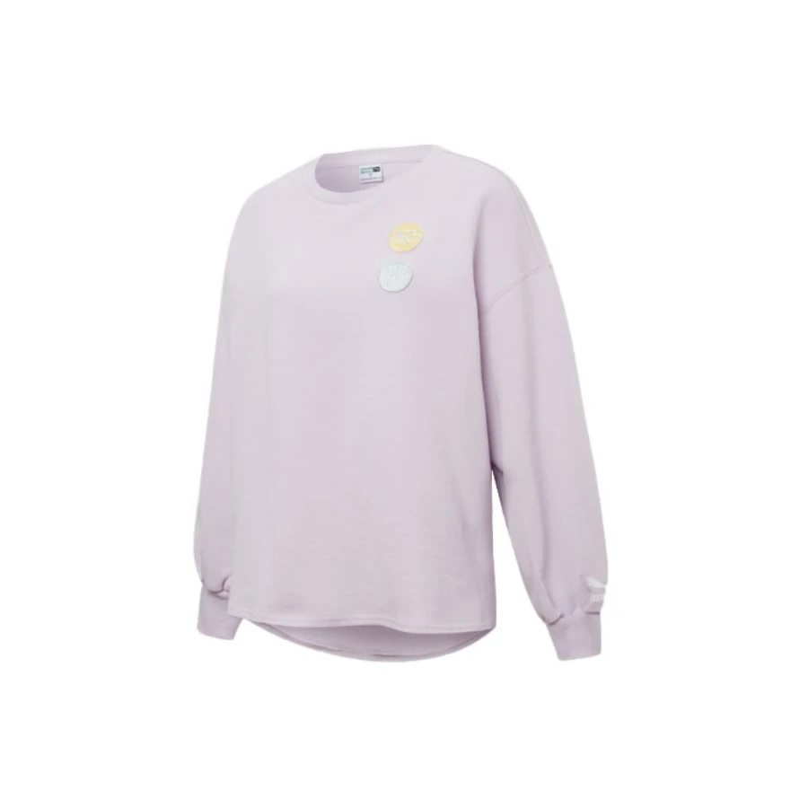 PUMA 彪马刺绣logo休闲圆领宽松套头女款卫衣53609517