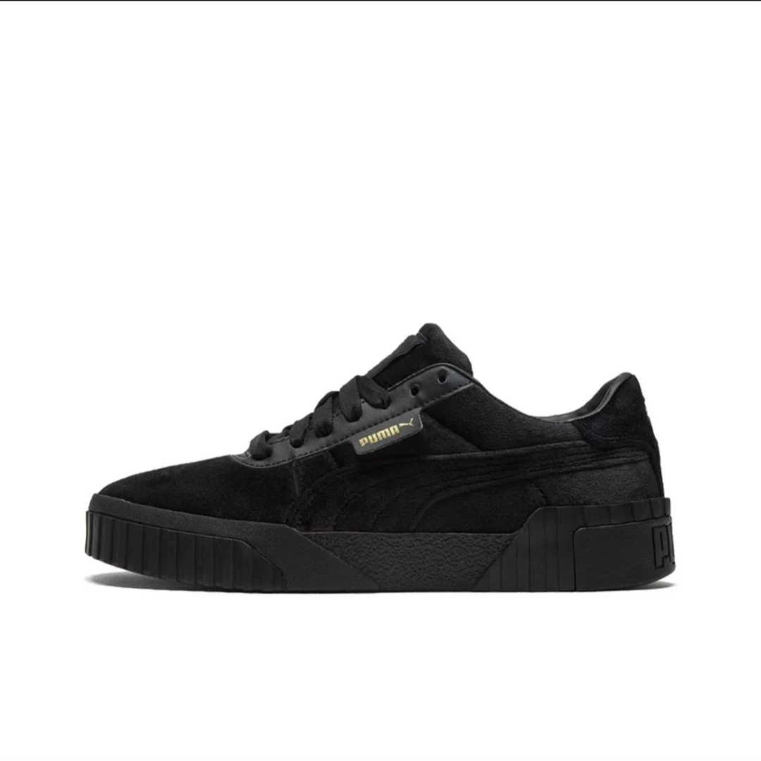 彪马PUMA Cali 低帮 经典潮流板鞋系带 女款 黑金37583703
