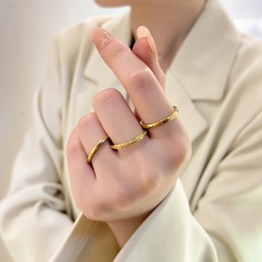 钛钢戒指 三生三世钛钢戒指洗澡不用摘时尚简约不掉色指环