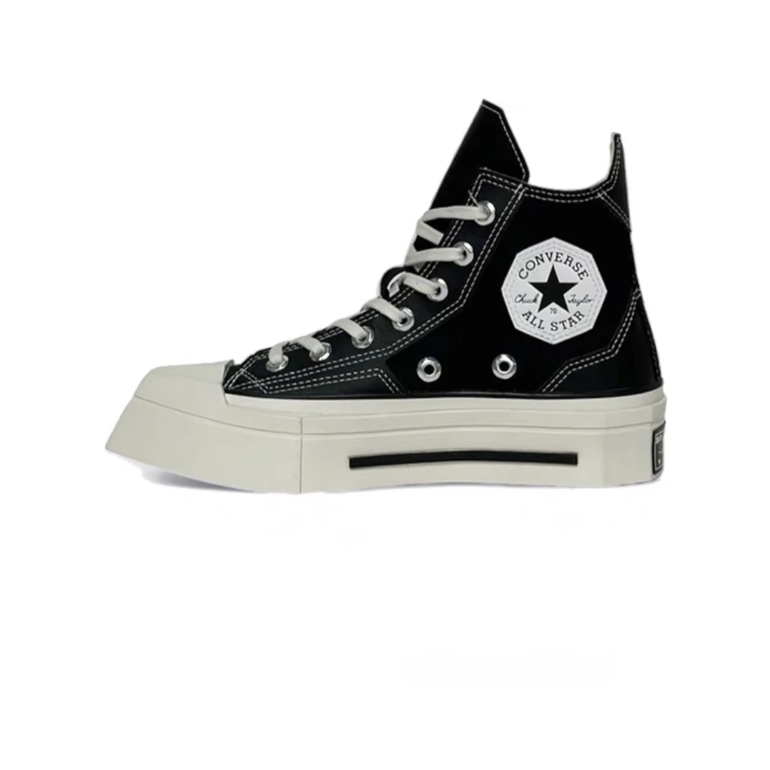 Converse匡威几何 CHUCK70厚底黑白耐磨高帮帆布鞋男女A06435C