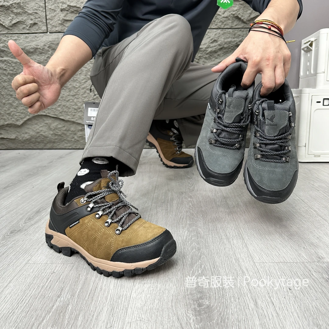 西班牙狩猎系列！防水袜套！反绒牛皮秋冬男鞋户外登山徒步越野鞋