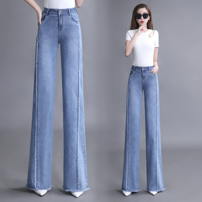 阔腿牛仔裤直筒裤女款爆款2025新款时尚个性潮流百搭女装裤子推荐