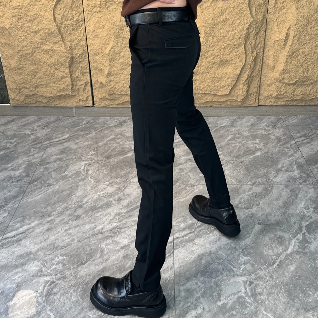 轻奢爆款欧货男士秋冬新款潮流小脚裤商务休闲潮款西裤百搭西裤