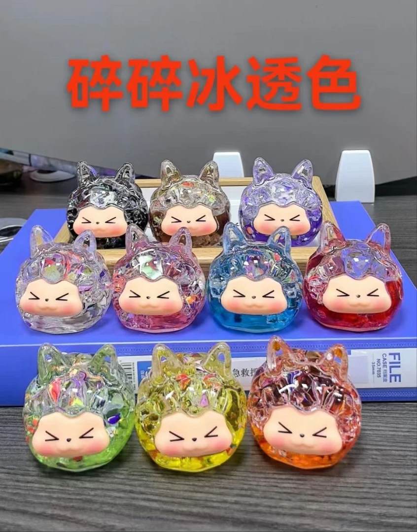 爆闪流沙kiki水色新款高货液体入油流沙摆件创意