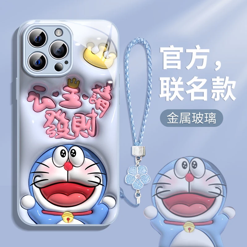 哆啦公主请发财苹果14/13华为vivo/oppo女款iphone15Promax手机壳