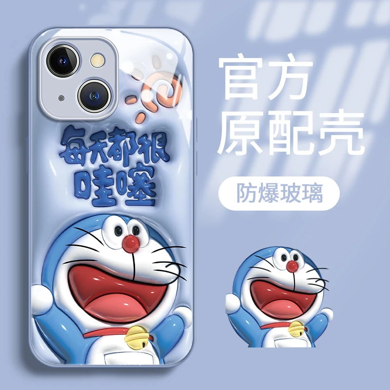 适用于苹果/华为/小米/OPPO/VIVO新款高颜值哆啦A梦情侣手机壳