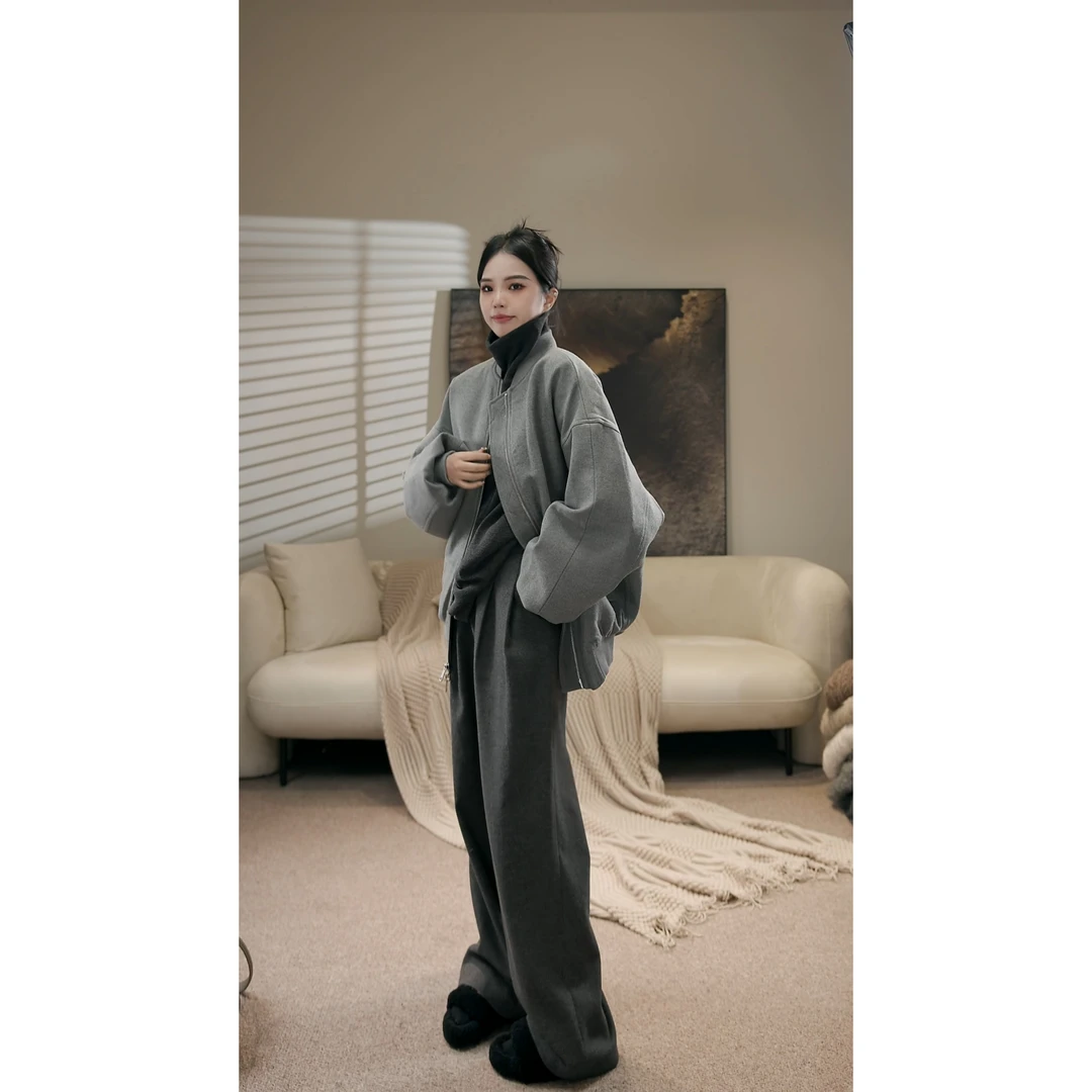 卢尚原创毛呢夹克上衣20372