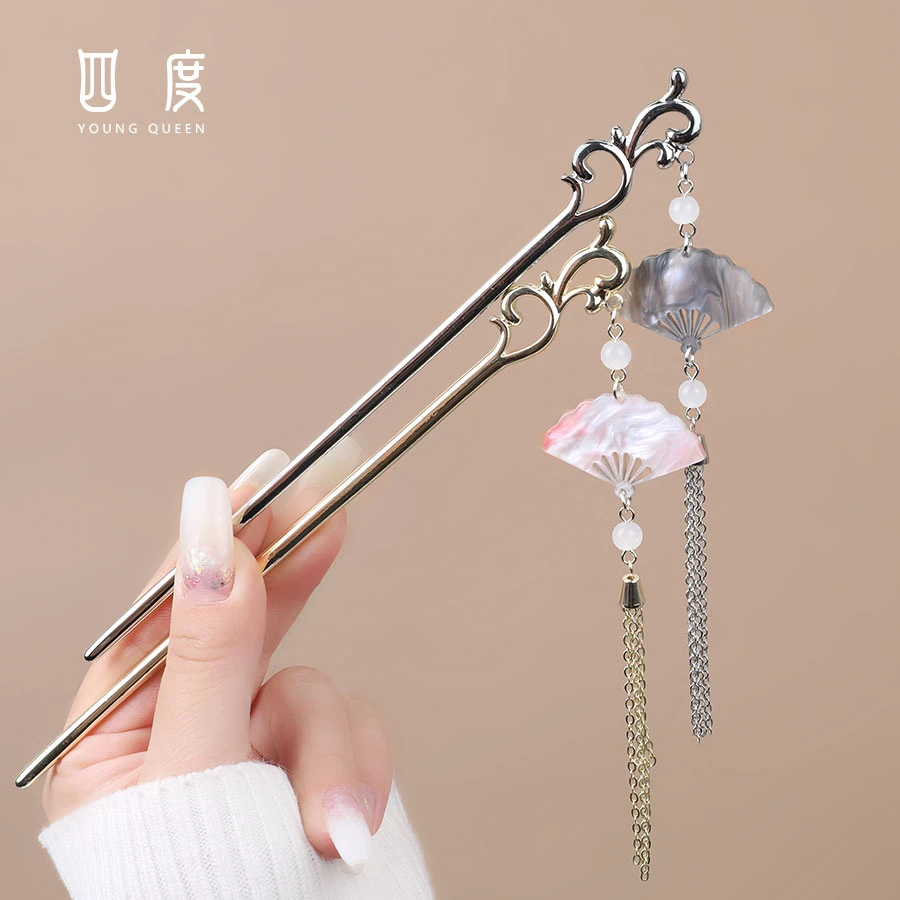 【发饰源头工厂】新中式古风流苏盘发簪气质百搭头饰发簪子夏日饰品