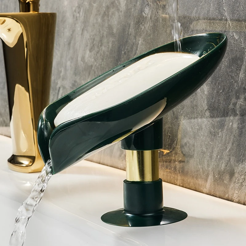 轻奢肥皂盒香皂置物架卫生间免打孔吸盘台面石多功能浴室创意实用