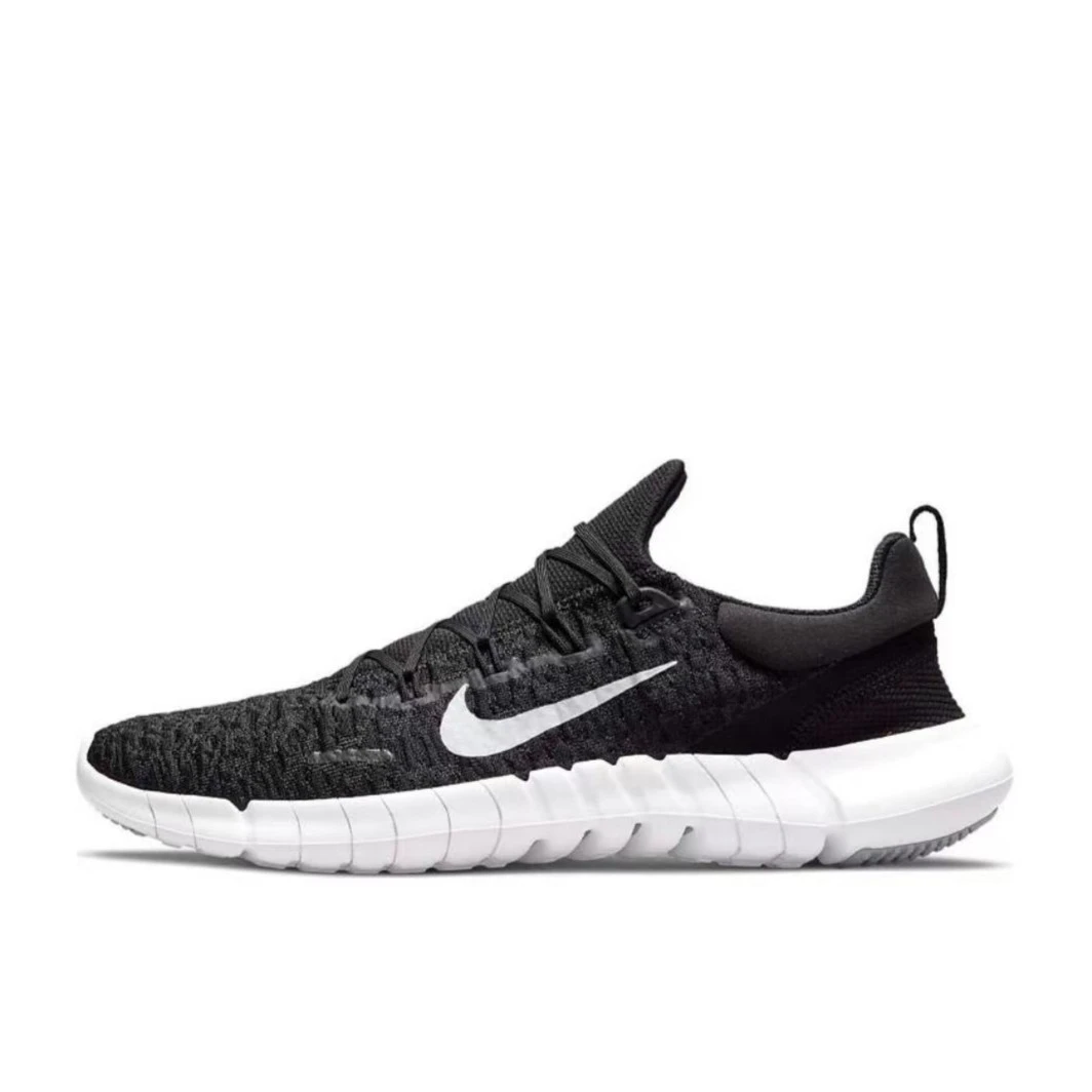 Nike Free RN 5.0 轻便 低帮 跑步鞋 男款 黑白 CZ1884-001