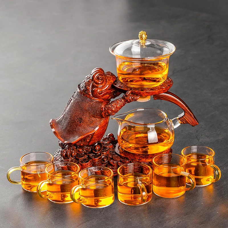 简约懒人高端全套茶具套装2025新款磁吸玻璃茶壶家用半自动泡茶器