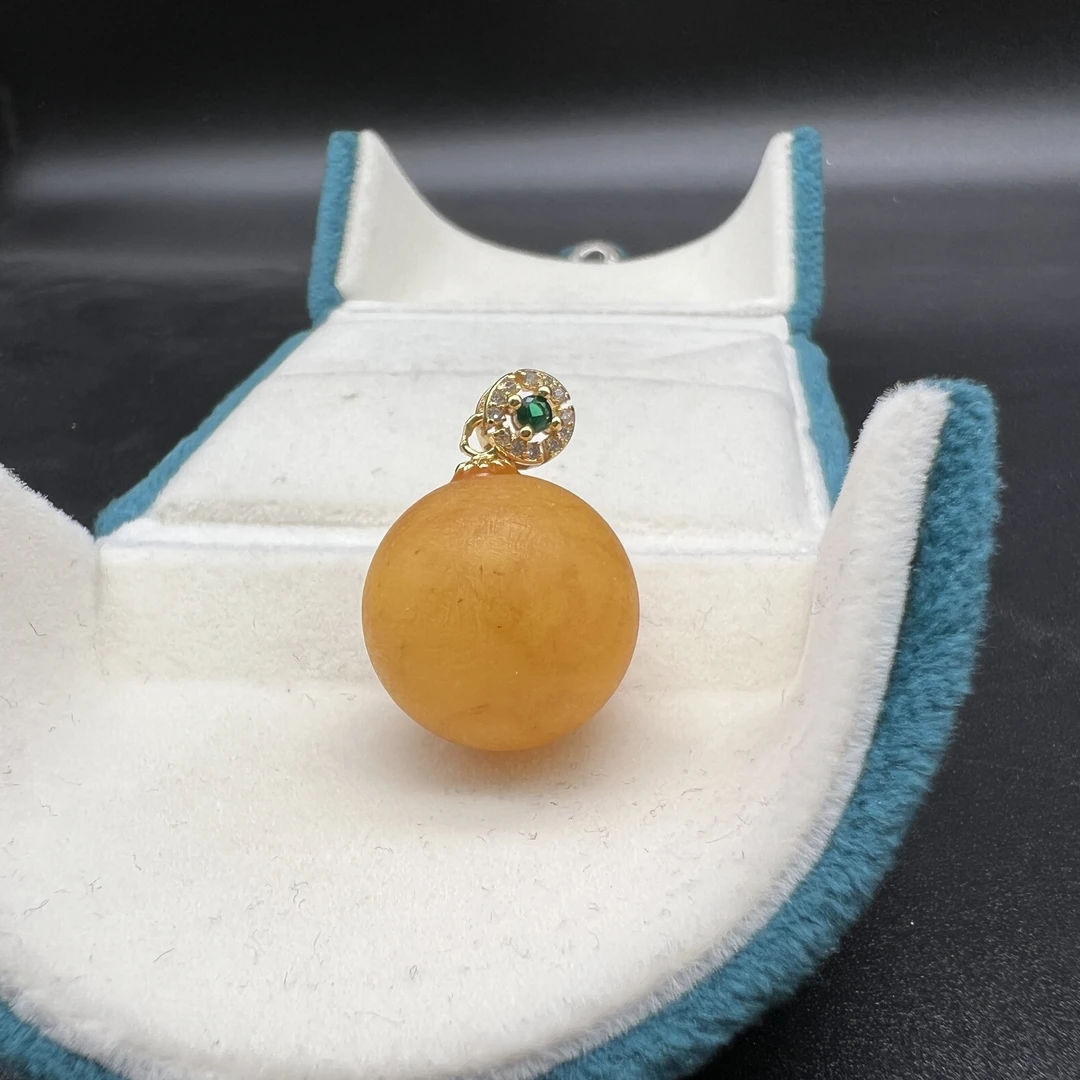 哑光老香蜜蜡单珠吊坠（多样性发）-约17mm