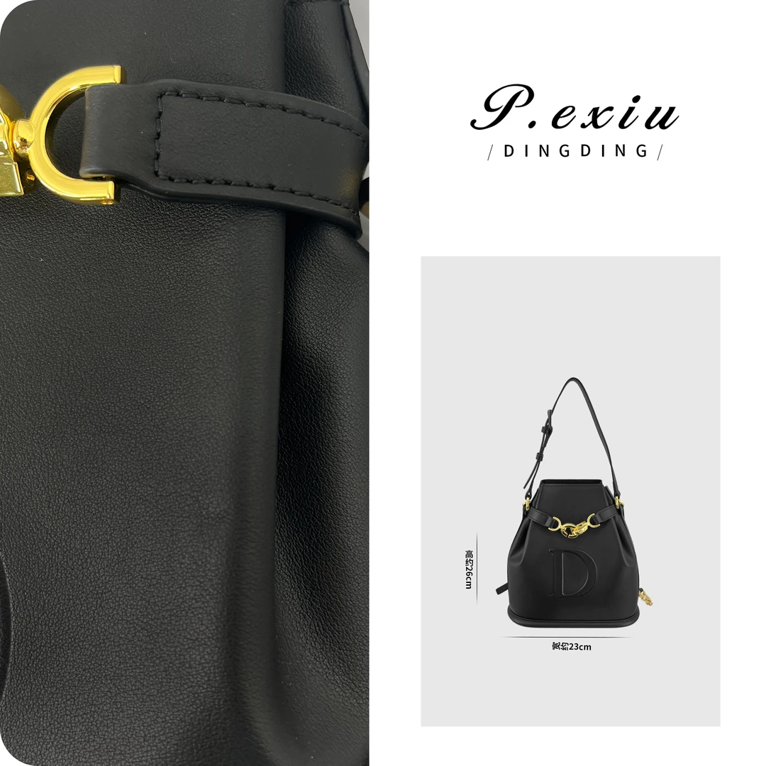 PanYiXiu/潘依绣头层牛皮高级感复古水桶包单肩斜挎包 BL5685