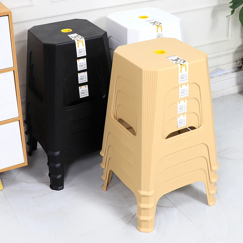 加厚特厚塑料凳子成人客厅板凳防滑餐桌超厚椅子熟胶方凳