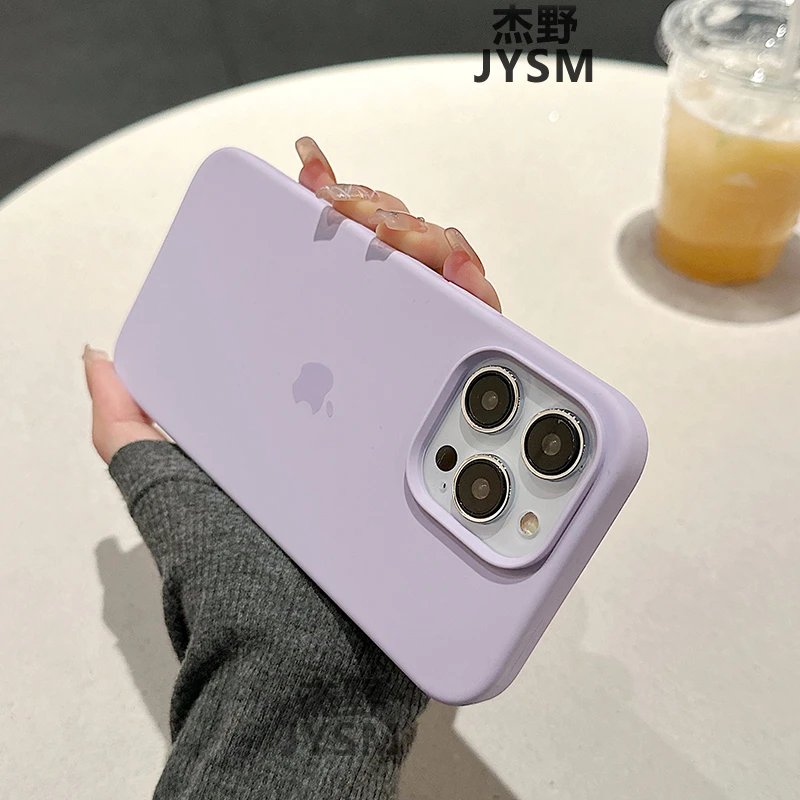 ins简约液态硅胶iPhone15/14promax手机壳苹果13/12/11软xr套xs女