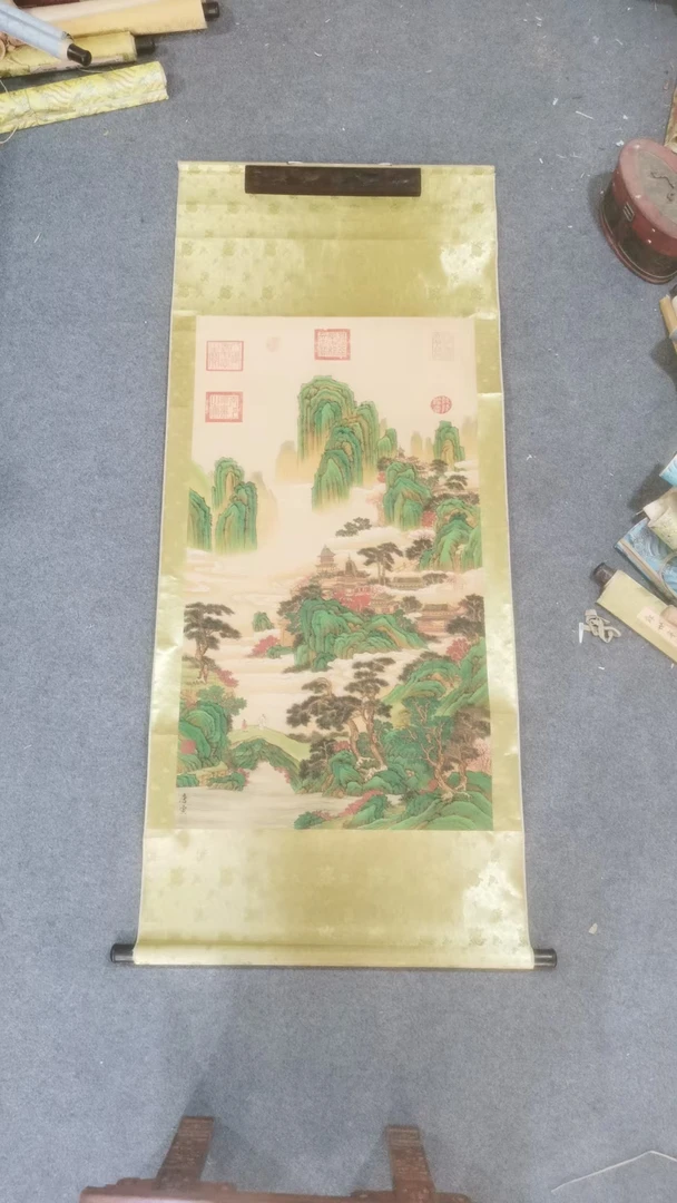 【精品复仿】《人间仙境》艺术微喷复刻装裱玄关装饰画