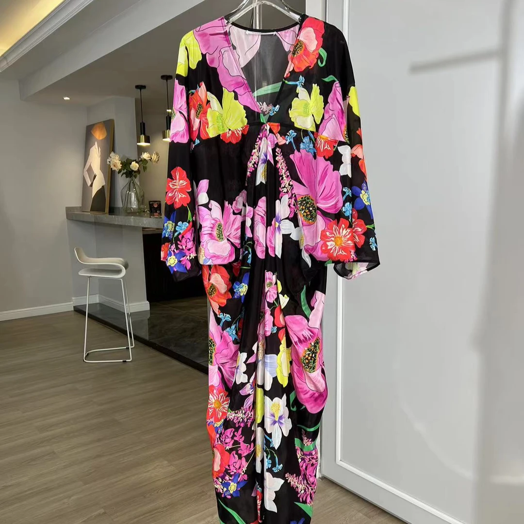 百搭时尚气质印花女装连衣裙80036