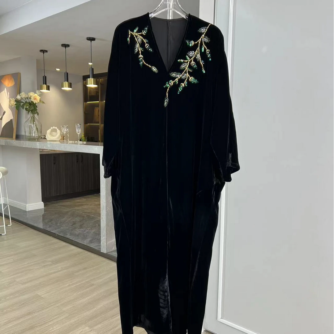 时尚轻奢气质重工钉珠女装连衣裙892695