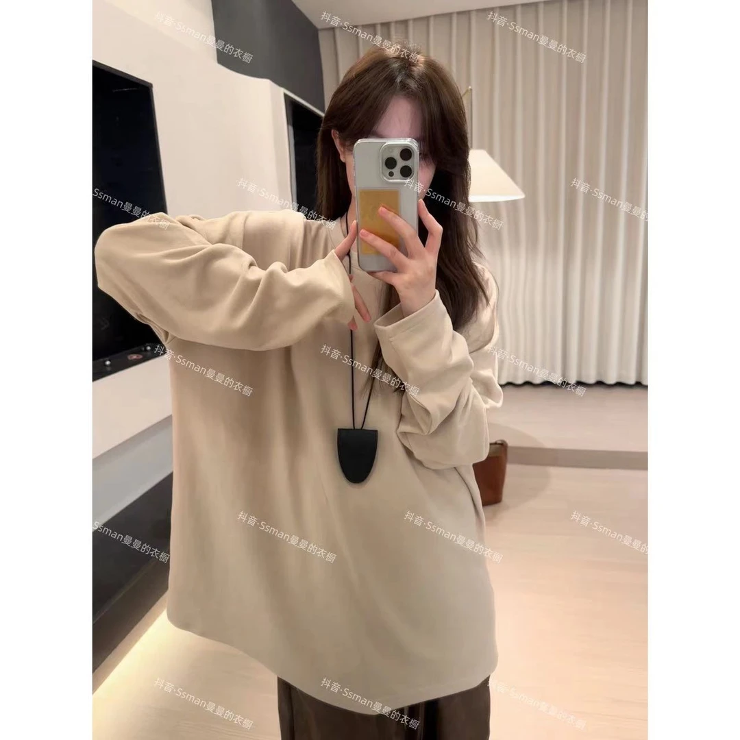 Ssman【整个冬季】时尚纯色长袖保暖打底休闲百搭打底上衣