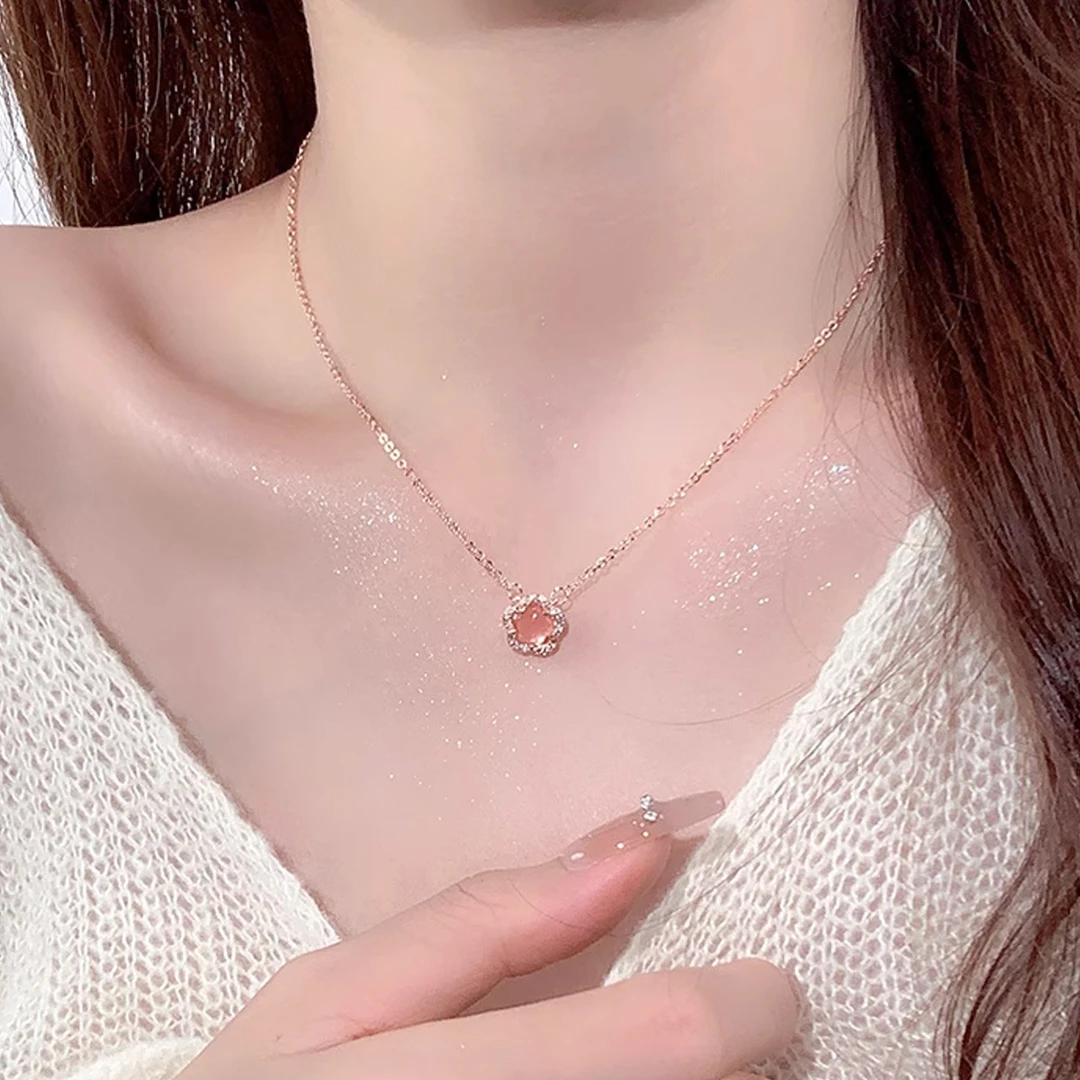 BAZAAR 铜合金项链 女气质轻奢时尚锁骨链百搭小众简约坠链毛衣链