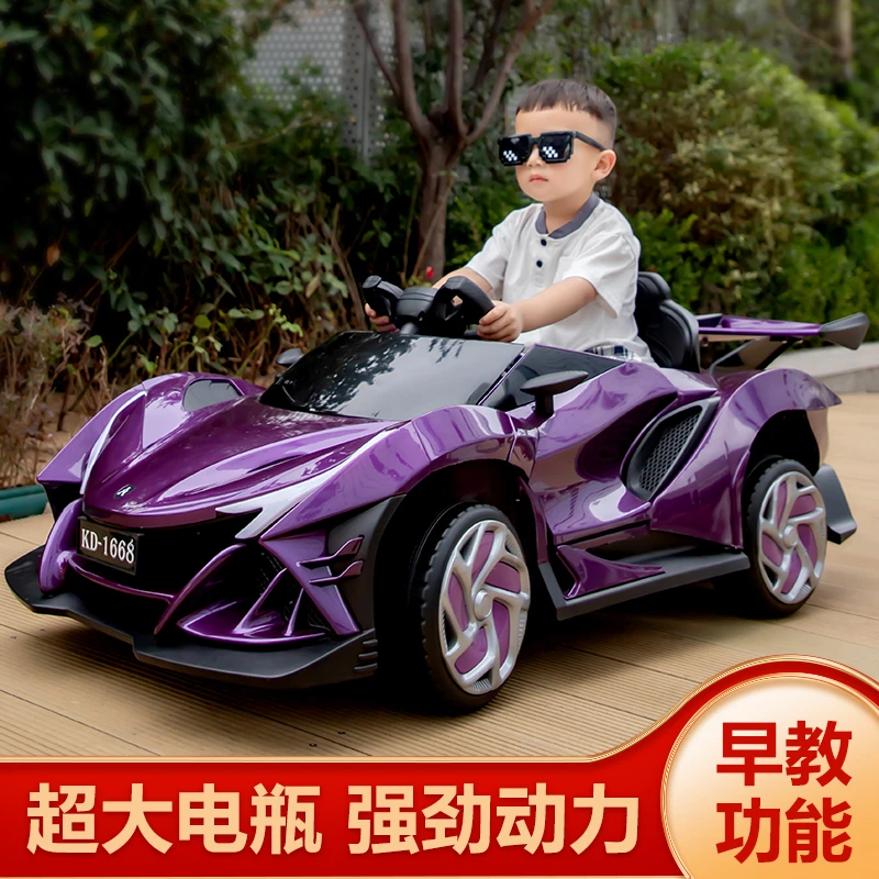 儿童电动车加大四轮音乐汽车可坐人玩具男女小孩遥控功能超大童车